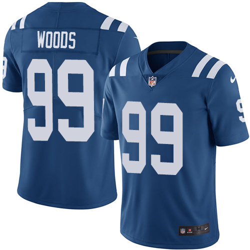 Indianapolis Colts 99 Limited Al Woods Royal Blue Nike NFL Home Youth Vapor Untouchable jerseys